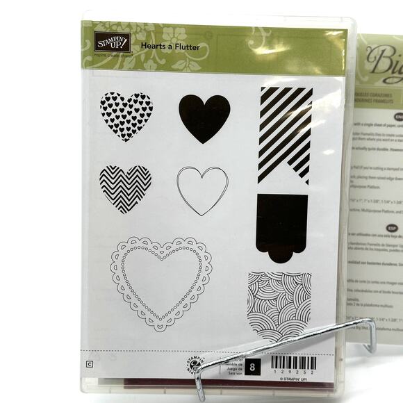 Stampin' Up! Hearts A Flutter Stamps Sizzix Framelits Die Love Valentine Wedding - Picture 5 of 9